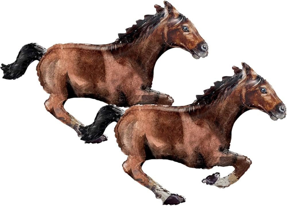 Set of 2 Galloping Horse Jumbo 40" Foil Party Balloons by Anagram | Amazon (US)