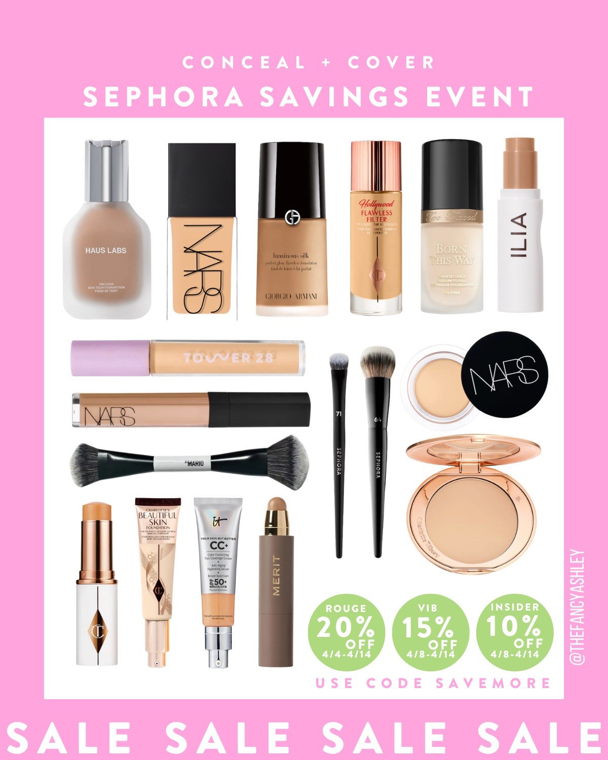 SALE ALERT! The Sephora Savings Event is happening NOW through April 14th. Save up to 20% with code SAVEMORE. Rounded up the top foundations and concealers. Grab your faves at a fab discount.

#LTKSaleAlert #LTKBeauty #LTKWatchNow