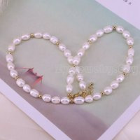 3-5Pcs, Elegant Freshwater Pearl Chain Necklace Simple Minimalist Beaded Necklaces For Women Charm Fashion Jewelry | Etsy (US)