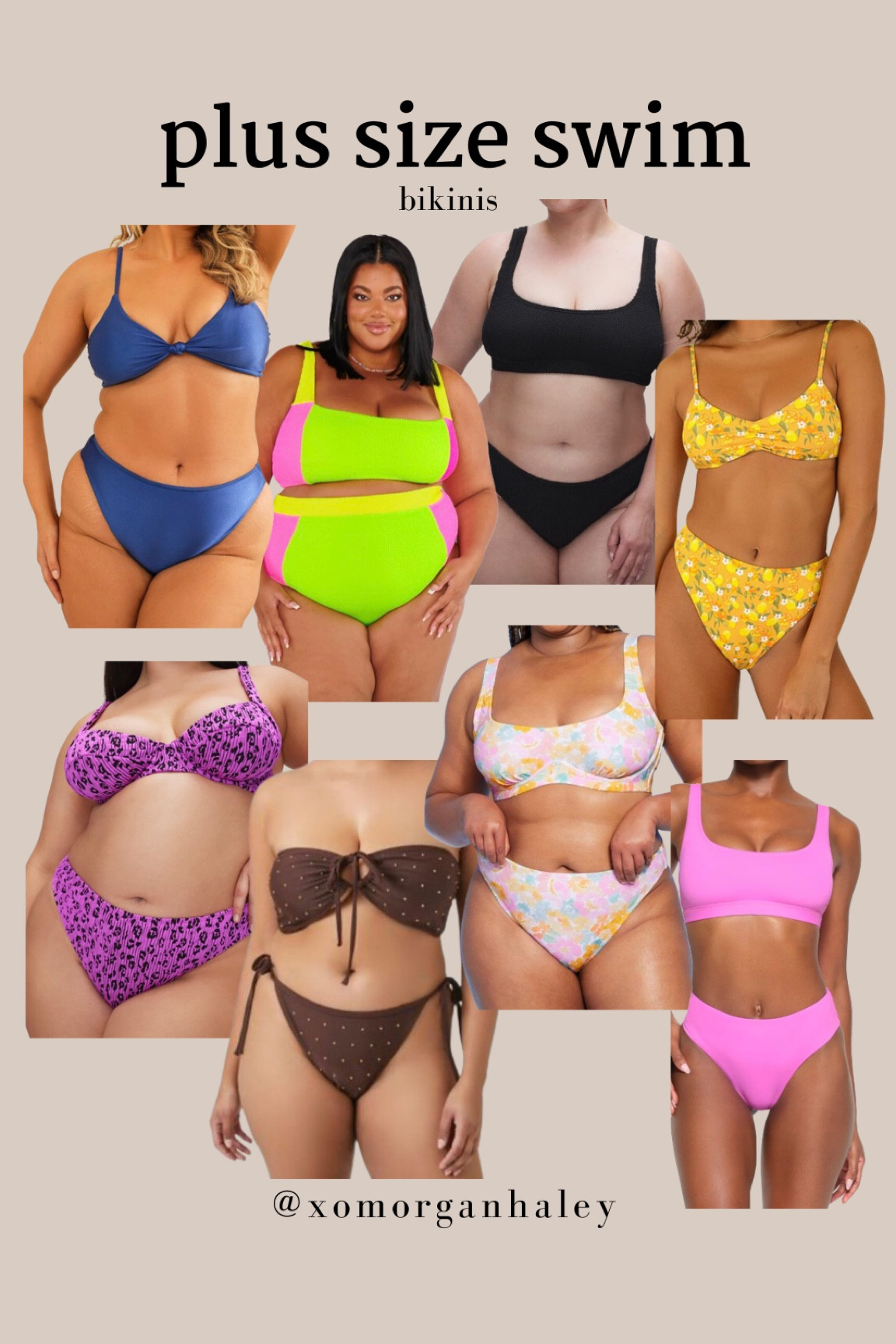 Some of my fav plus size bikinis of this season!! Good American sizing - 5/2X. Skims - 2X. Dippin daisys - 2X. Forever 21 - 2X. Target - 1X top, X bottom. Mumu - XXL  

#LTKplussize #LTKswim #LTKstyletip