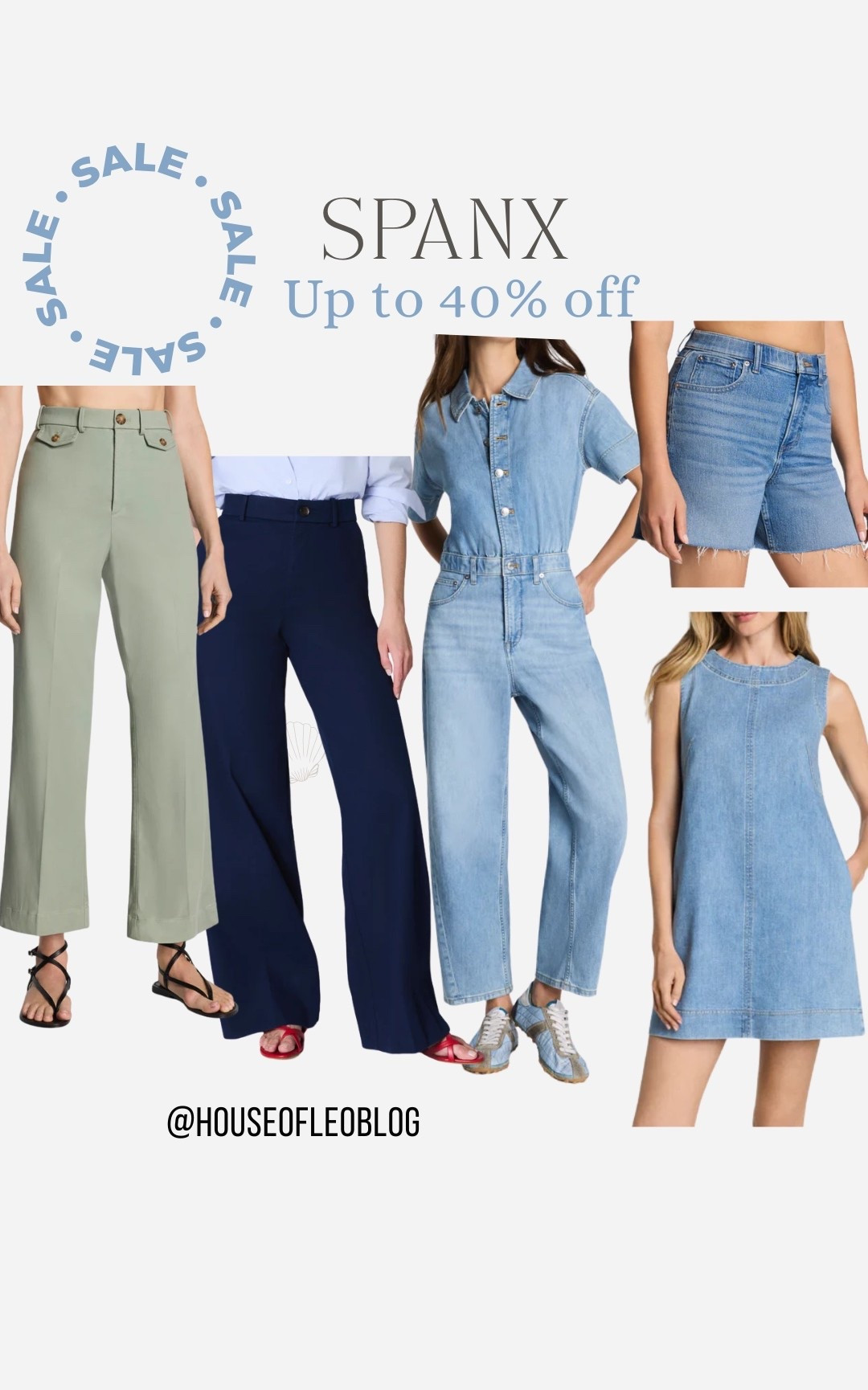 Spanx sale, denim shorts, denim dress, trousers, denim jumpsuit, work pants

#LTKSaleAlert #LTKPetite #LTKWorkwear