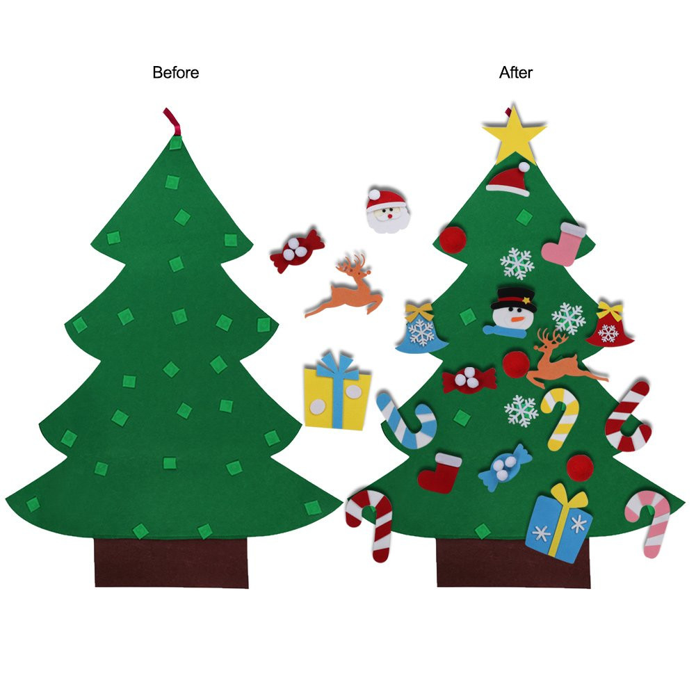 Aytai DIY Felt Christmas Tree Set with Ornaments for Kids, Xmas Gifts, New Year Door Wall Hanging... | Amazon (US)
