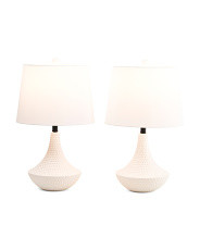 Set Of 2 Dimple Ceramic Lamps | TJ Maxx