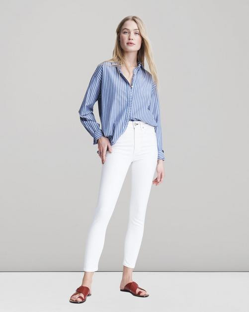 Nina high-rise skinny - white | rag + bone