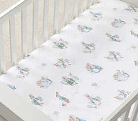 Peter Rabbit™ Organic Crib Fitted Sheet | Pottery Barn Kids