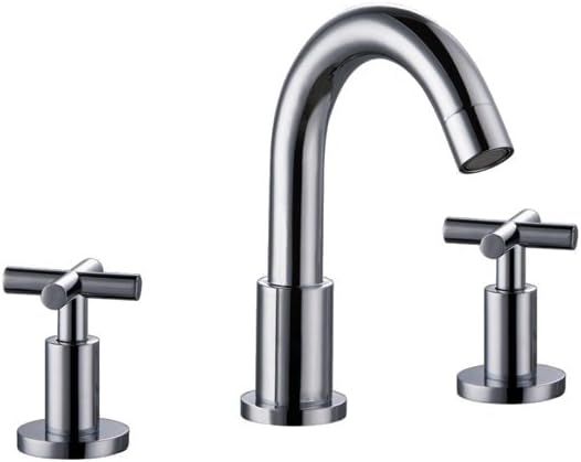 Dawn AB03 1513C 3-Hole Widespread Lavatory Faucet with Cross Handles for 8" Centers, Chrome | Amazon (US)