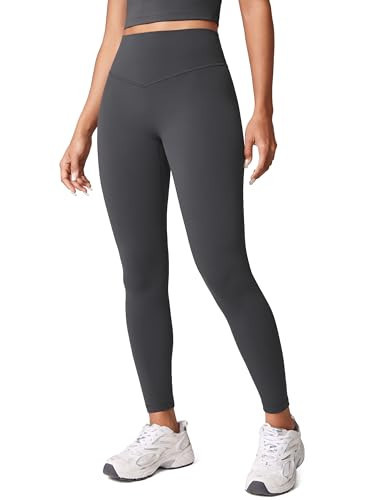 UNISSU Hugcurve No Front Seam High Waisted Workout Leggings for Women Buttery Soft Yoga Pants Gym Athletic Tights - 25'' Graphite Grey Small | Amazon (US)