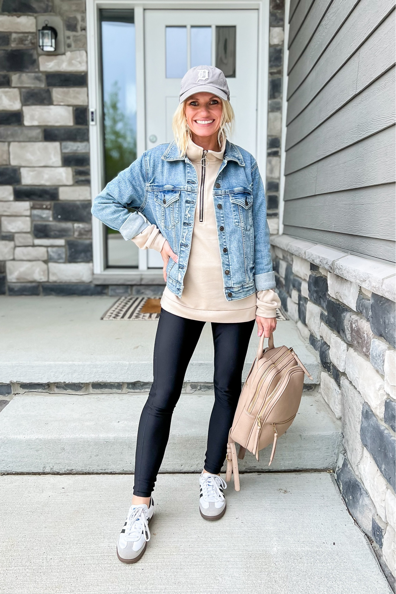 What I wore this week! 
Sweatshirt- small
Jacket- small
Leggings- xs
Purse- linked similar 
Shoes- size down half sizee

#LTKSeasonal #LTKfindsunder100 #LTKstyletip