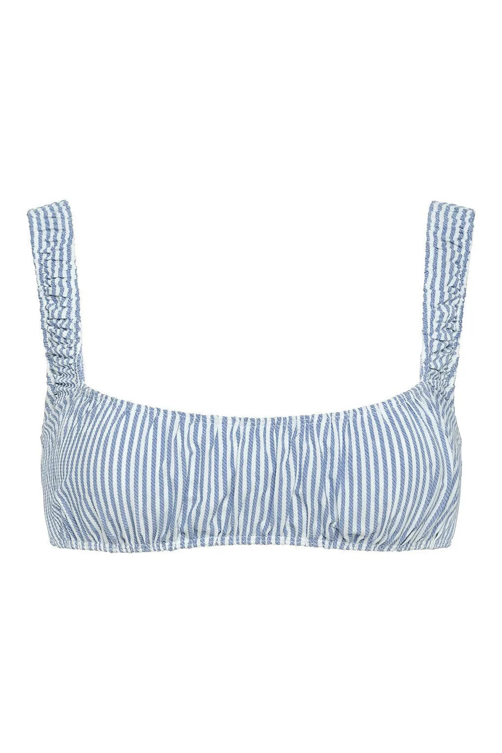 Classic Blue Stripe Zoe Bikini Top | Montce