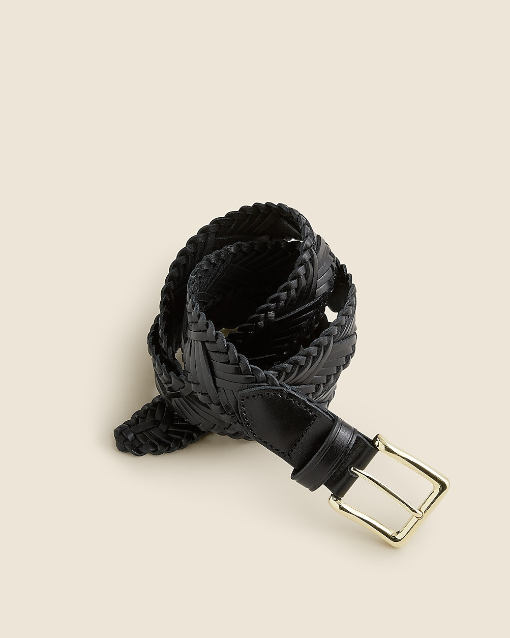 Plaited Italian leather belt | J. Crew US
