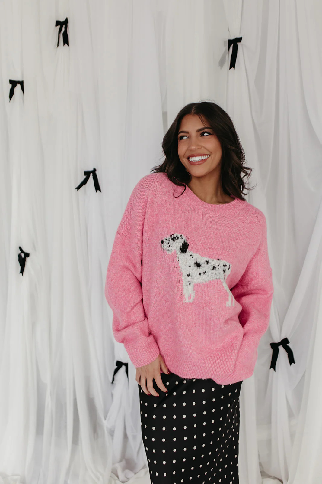 THE SONNY DALMATIAN SWEATER IN PINK | Pink Desert