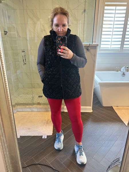 I love my ranier tights. They are great for colder weather. Ted is mostly gone but there are other colors. The whisper featherless vest is so good keeps your bum covered. I like it for walking. A bit too bulky for running. 
Linking spanx red leggings that are fully stocked. 10% off code NANETTEXSPANX 


Athleta 

#LTKfitness #LTKfindsunder100 #LTKover40