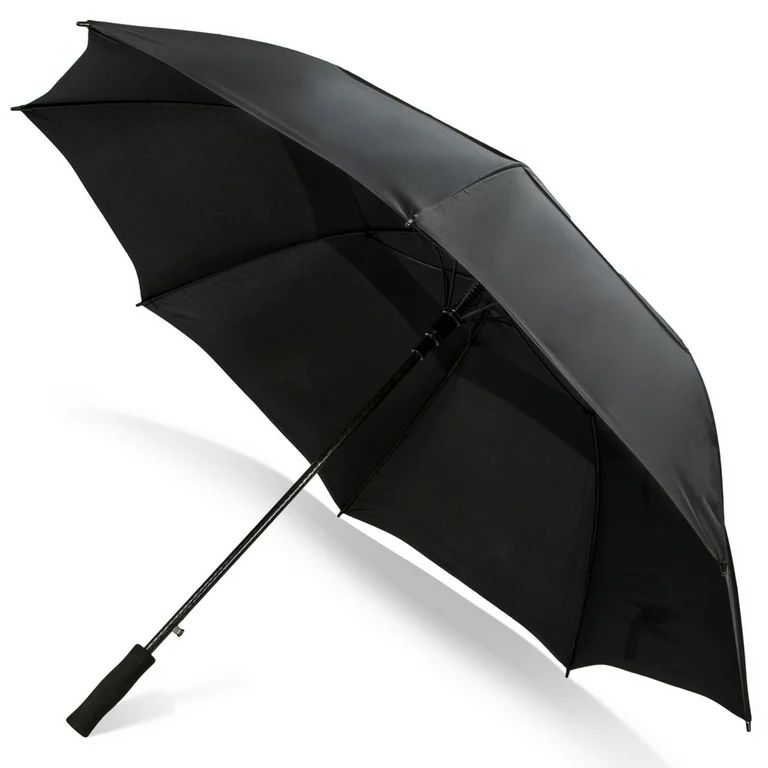 Third Floor Umbrellas - Black 68 Inch Automatic Open Golf Umbrella - Extra Large Vented Windproof... | Walmart (US)