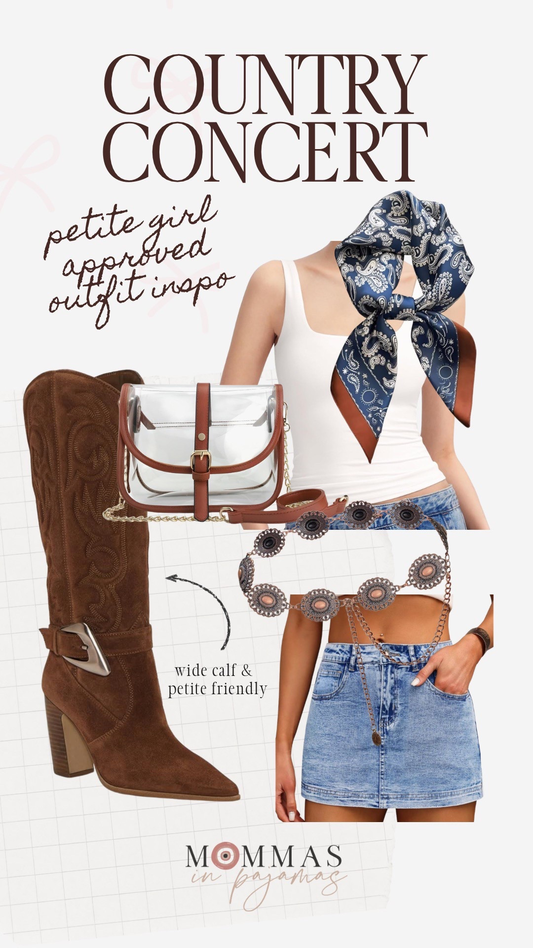 Country concerts are one of my absolute favorite things about warmer weather. There is just something so fun about wearing cowboy boots, a mini denim skirt and everyone dancing around. This scarf doubles as a necklace and makes your entire concert outfit pop. I love the western inspired belt to accessorize more. These boots are so comfy and worth the splurge, but I’m linking another great more affordable option. 
Country concert outfit inspo, short girl friendly boots, wide calf approved boots

#LTKSeasonal #LTKPetite #LTKMidsize