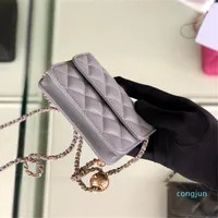 2021 New Top High Quality Luxury Jewelry Ladies Shoulder Bag Designer Caviar Chain Check Leather ... | DHGate