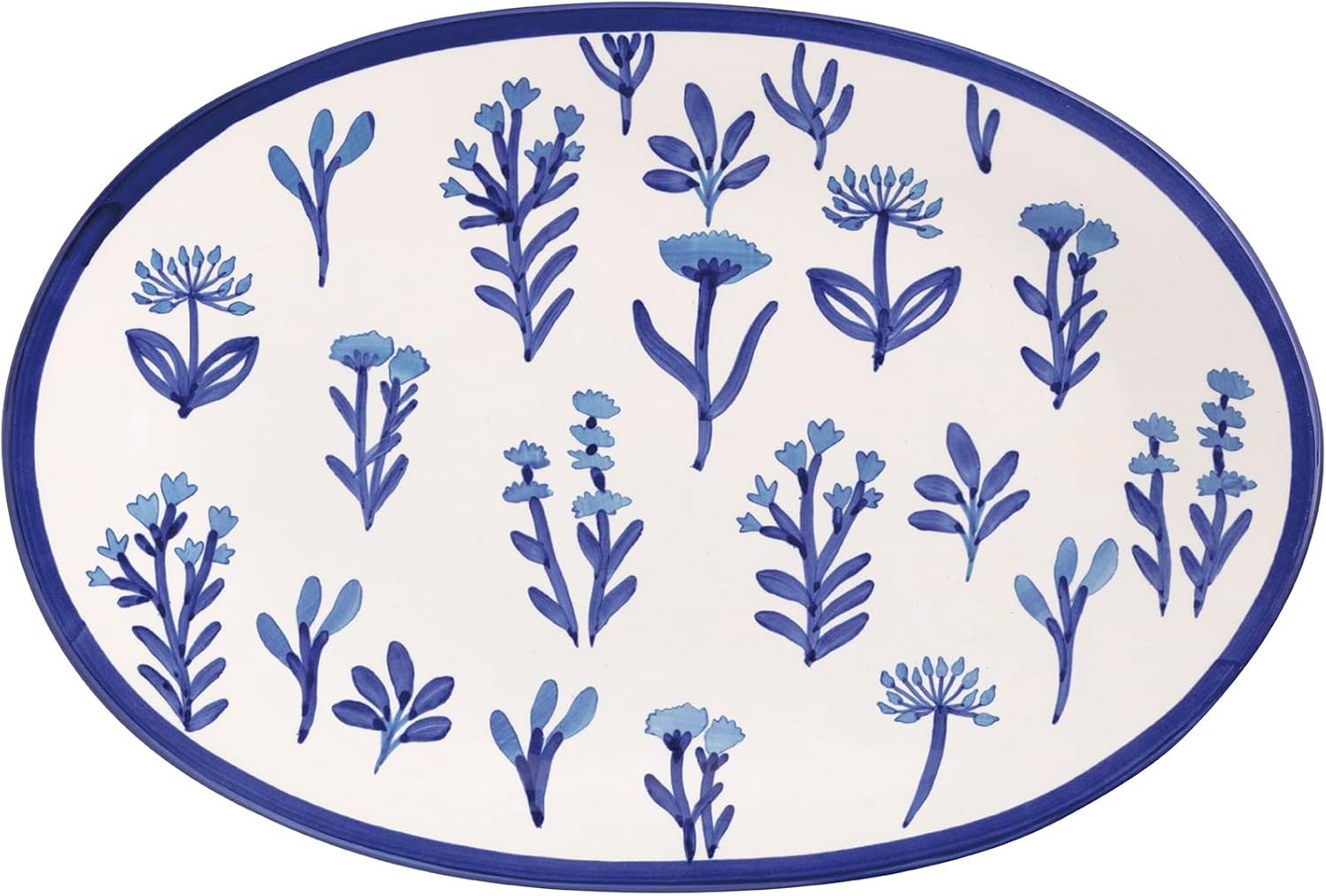 Amazon.com: Mud Pie Stoneware Blue Floral Platter : Home & Kitchen | Amazon (US)