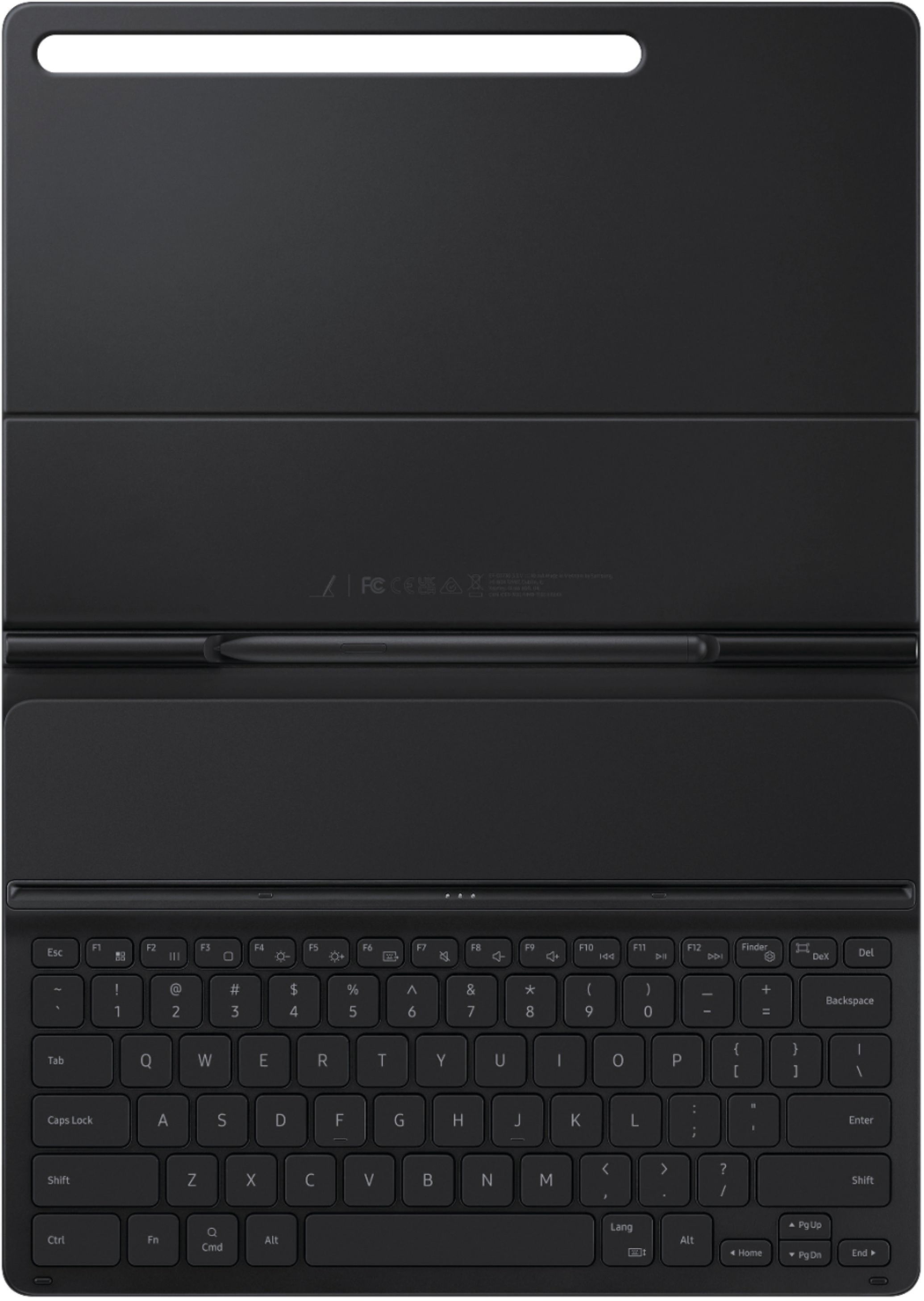 Samsung Galaxy Tab S8+, Tab S7 FE, Tab S7+ Slim Book Keyboard Cover Mystic Black EF-DT730UBEGUJ -... | Best Buy U.S.