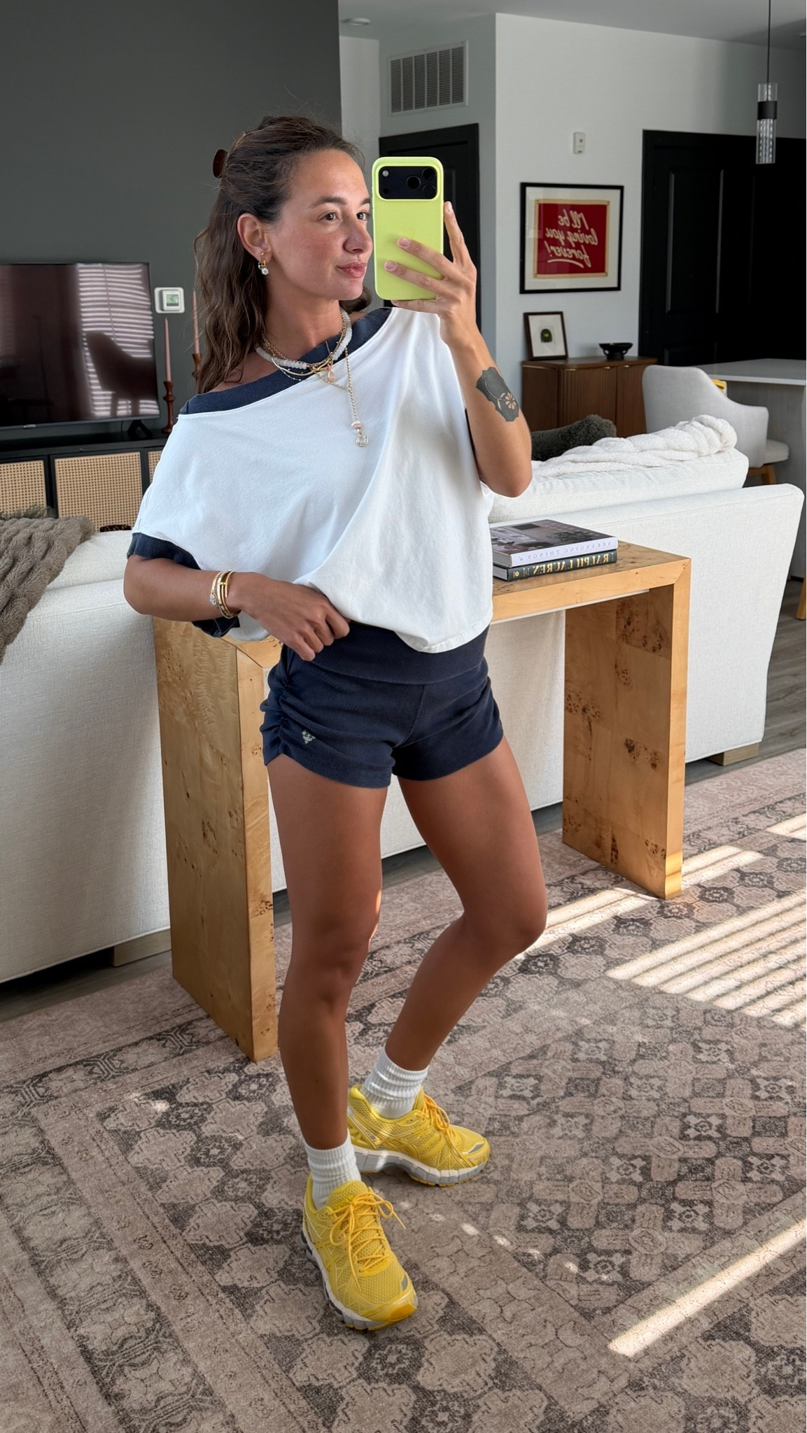 Lovee this combo! The shorts are so comfy! Wearing XS