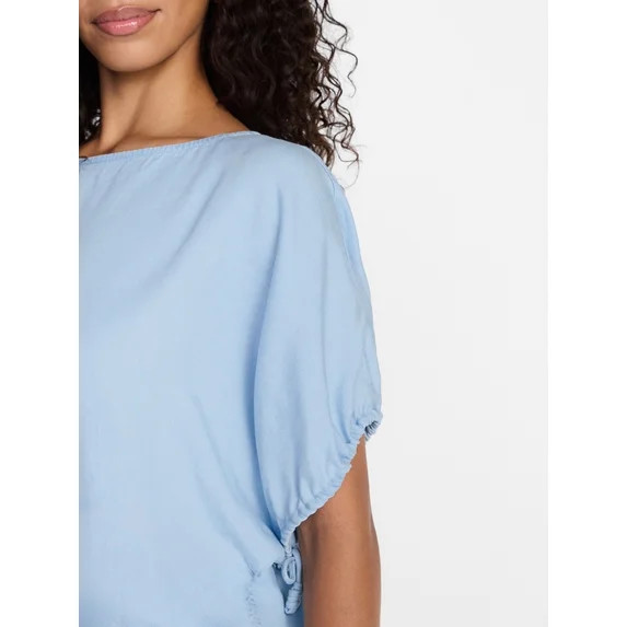 Time and Tru Women's Boatneck Top with Dolman Sleeves, Sizes XS-XXXL | Walmart (US)