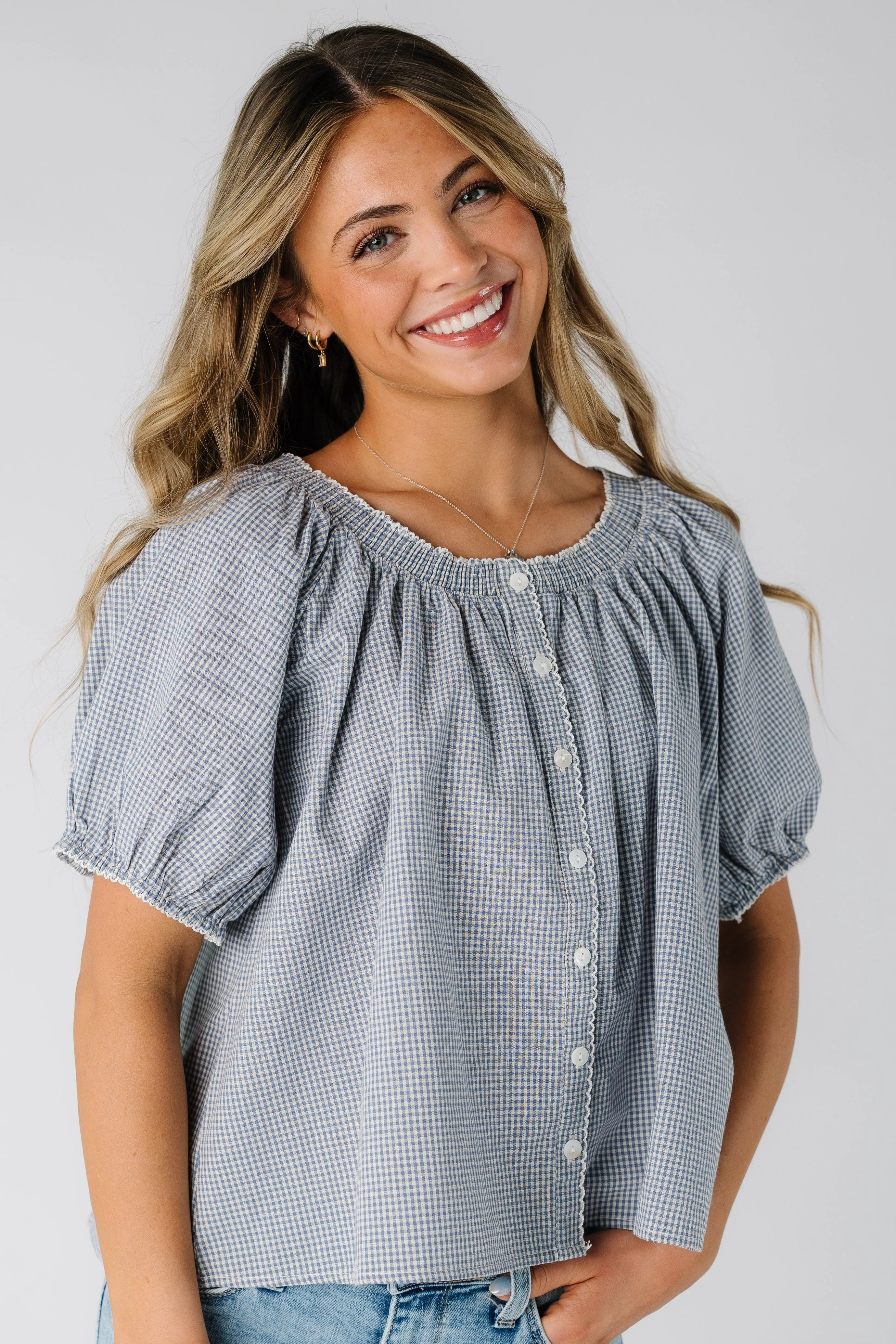 The June Gingham Blouse | Called To Surf