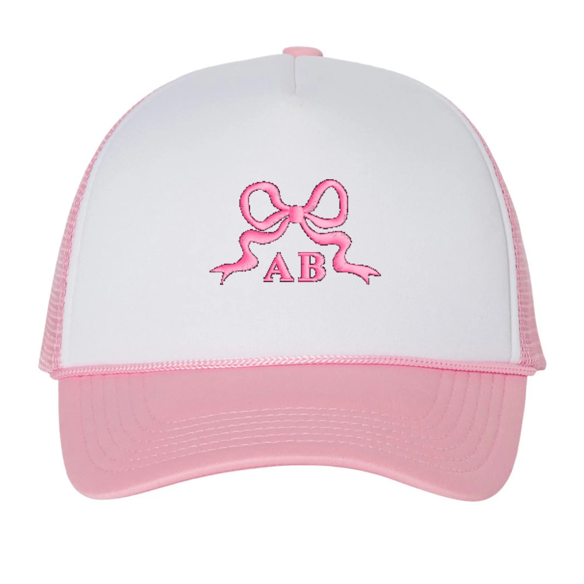 Initialed 'Tiny Bow' Trucker Hat | United Monograms