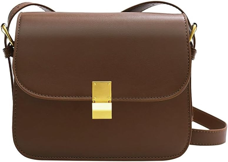 MsMk Square Crossbody Shoulder Bag for Women,Trendy PU Leather Casual Flap Satchel Handbag With 2... | Amazon (US)
