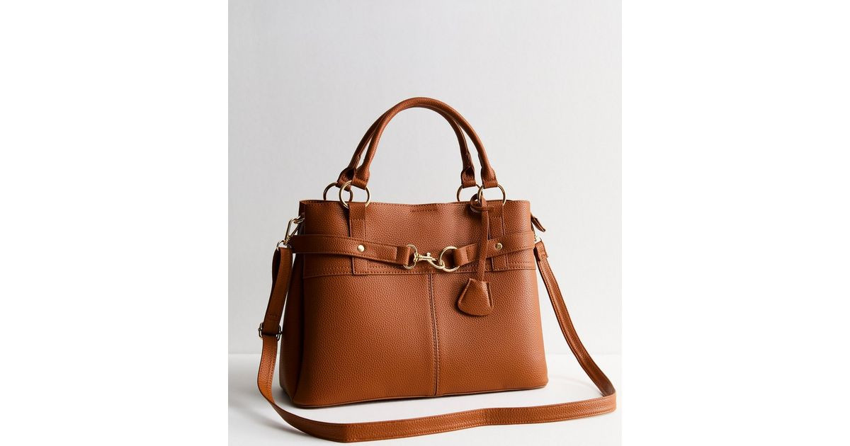 Tan Triple-Compartment Cross-Body Bag | New Look | New Look (UK)
