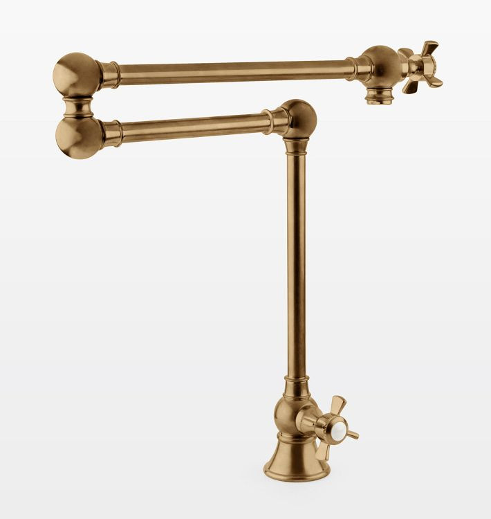 Connor Cross Handle Deck Mount Pot Filler | Rejuvenation