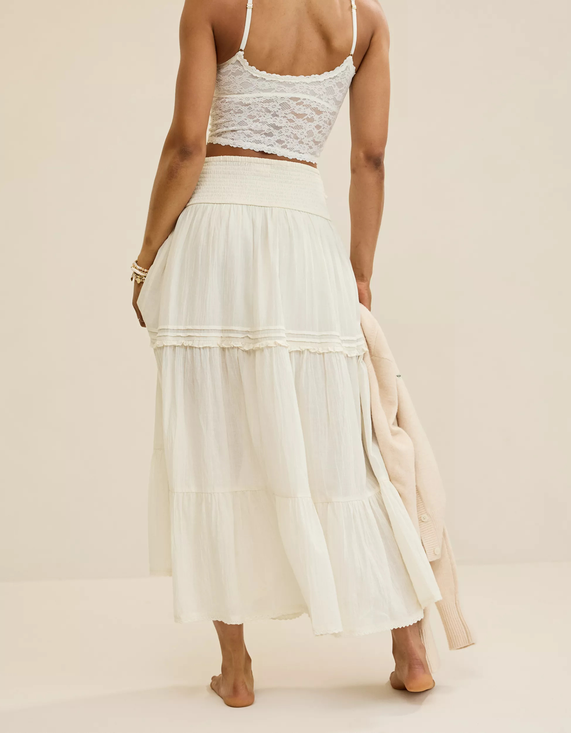 Aerie Boho Button Maxi Skirt | Aerie