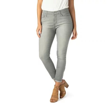 Signature by Levi Strauss & Co. Women's High Rise Ankle Skinny Cuff Jeans | Walmart (US)