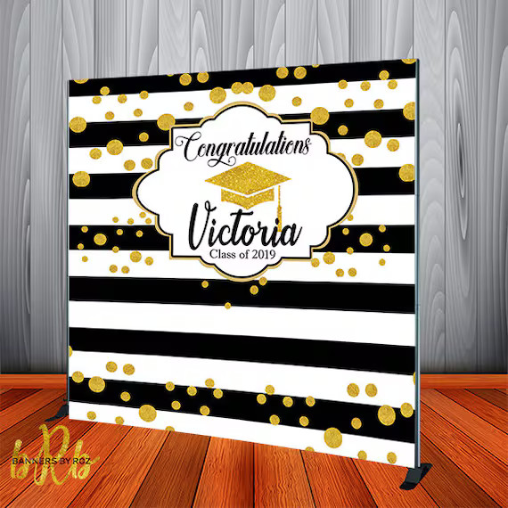 Graduation Backdrop - Step and Repeat Personalized Graduation Banner | Etsy (US)