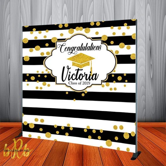 Graduation Backdrop - Step and Repeat Personalized Graduation Banner | Etsy (US)