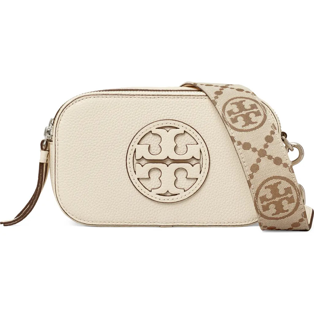 Tory Burch Mini Miller Leather Crossbody Bag in New Ivory at Nordstrom | Nordstrom