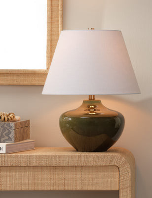 Kierra Table Lamp, Green | Lulu and Georgia 