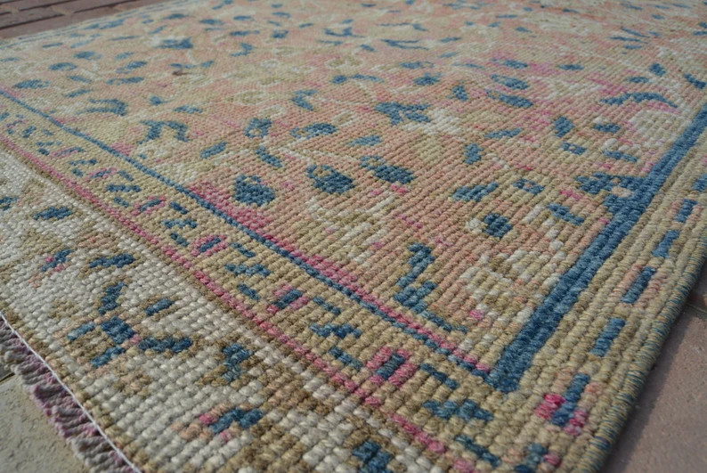 2.7 x 10.2 feet PASTEL Vintage Runner Rug,Oushak Runner Rug,Turkish Runner Rug,Hallway Runner Rug... | Etsy (US)