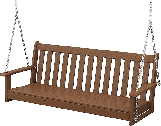 POLYWOOD GNS60TE Vineyard 60" Swing, Teak | Amazon (US)