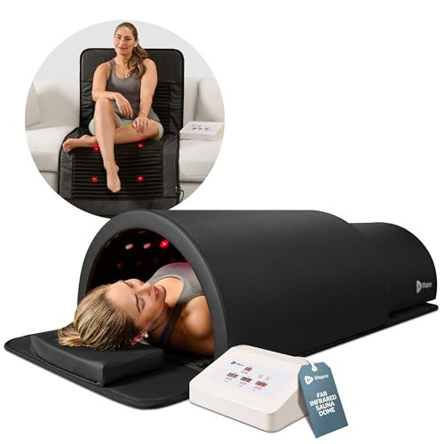 LifePro Far Infrared Sauna Dome with Near Infrared Mat & Red Light Therapy - Heated Detox, Circulation, and Therapeutic Stones for Home Relaxation | Amazon (US)
