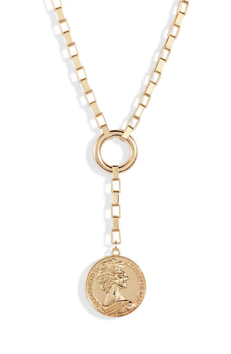 Large Coin Lariat Necklace | Nordstrom