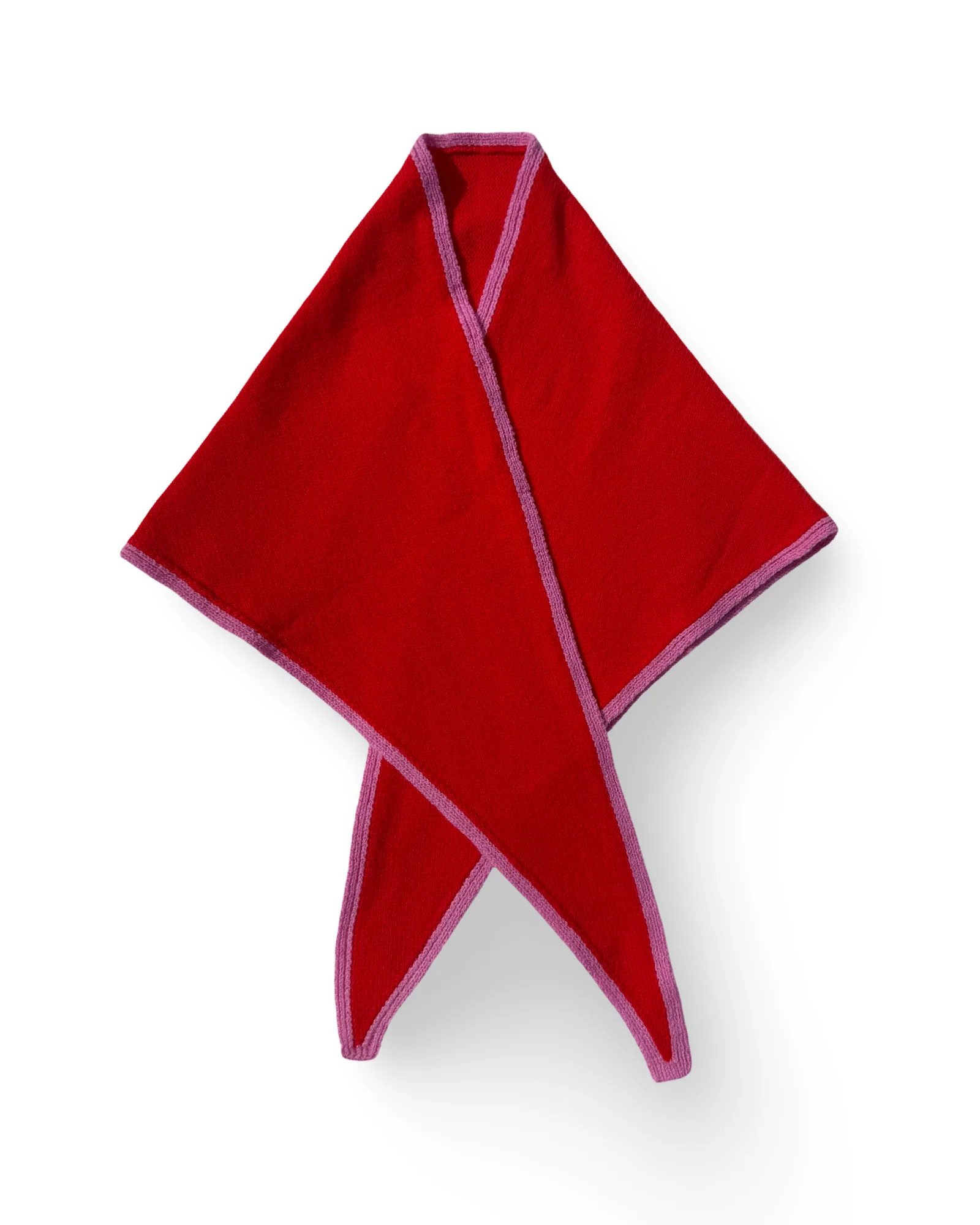 Poppy Red ‘Morven’ large Triangle Scarf | Second Stories