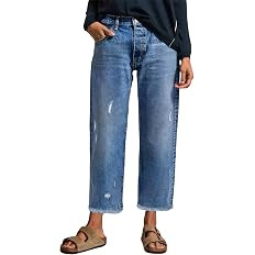 EVALESS Jeans for Women Stretchy Distressed Denim Ankle Pants | Amazon (US)