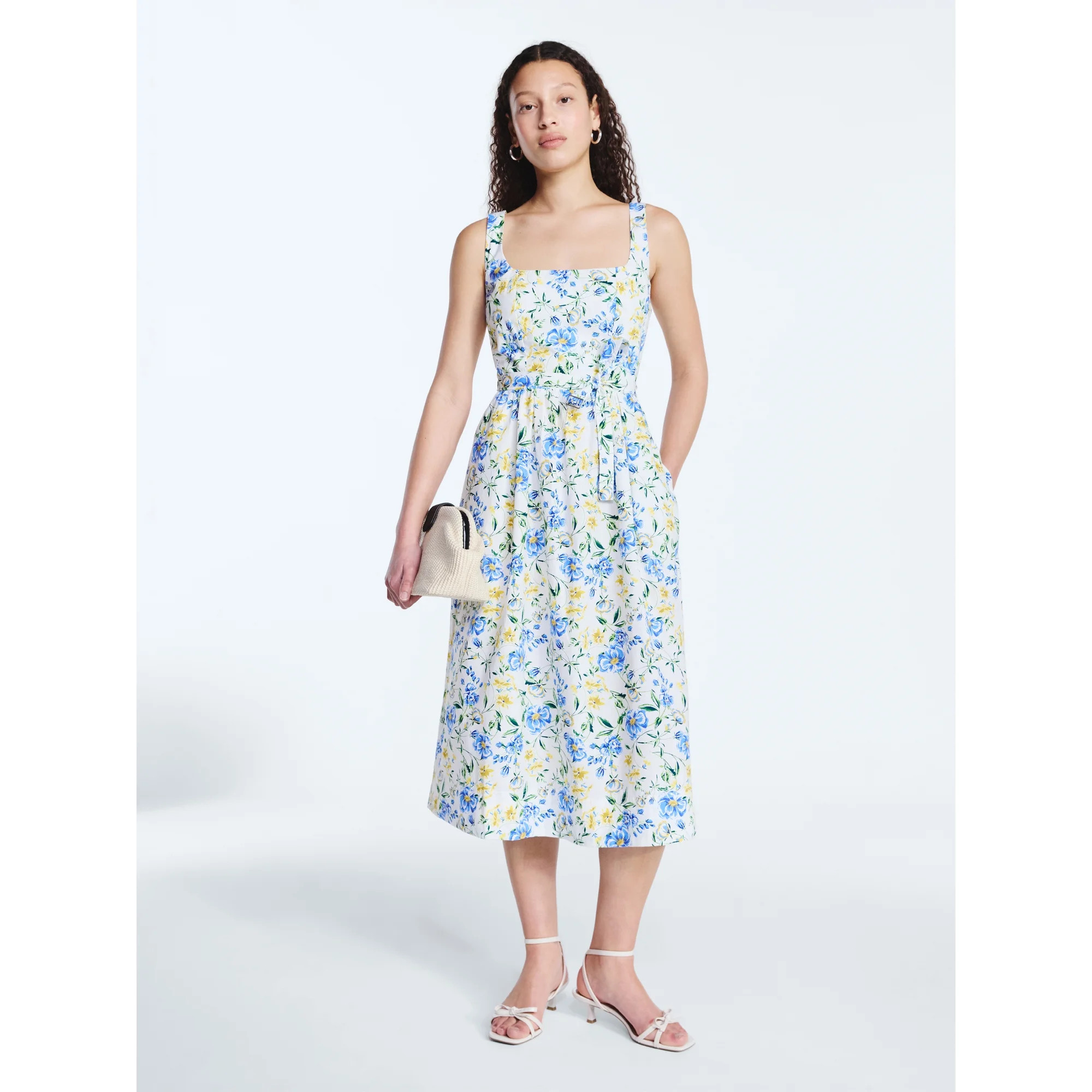 Free Assembly Women’s and Women's Plus Sleeveless Belted Cotton Midi Dress, Sizes XS-4X | Walmart (US)