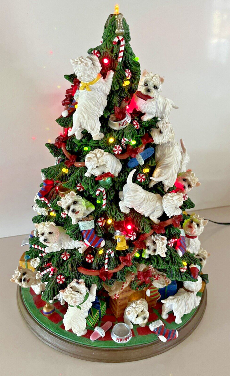 Danbury Mint West Highland Terrier Westie Christmas Tree Working With STAR! RARE | eBay US