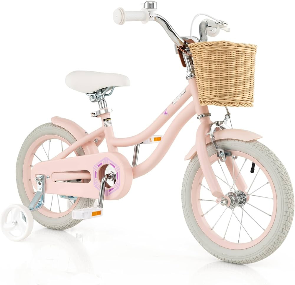 COSTWAY Kids Bike, 14 16 18 Inch Toddler Bike with Training Wheels, Basket, Adjustable Seat & Han... | Amazon (CA)