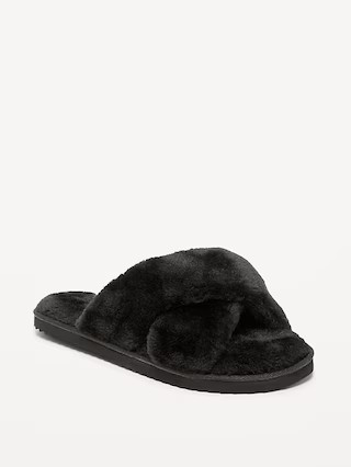 Cozy Faux Fur Slide Slippers for Women | Old Navy (US)