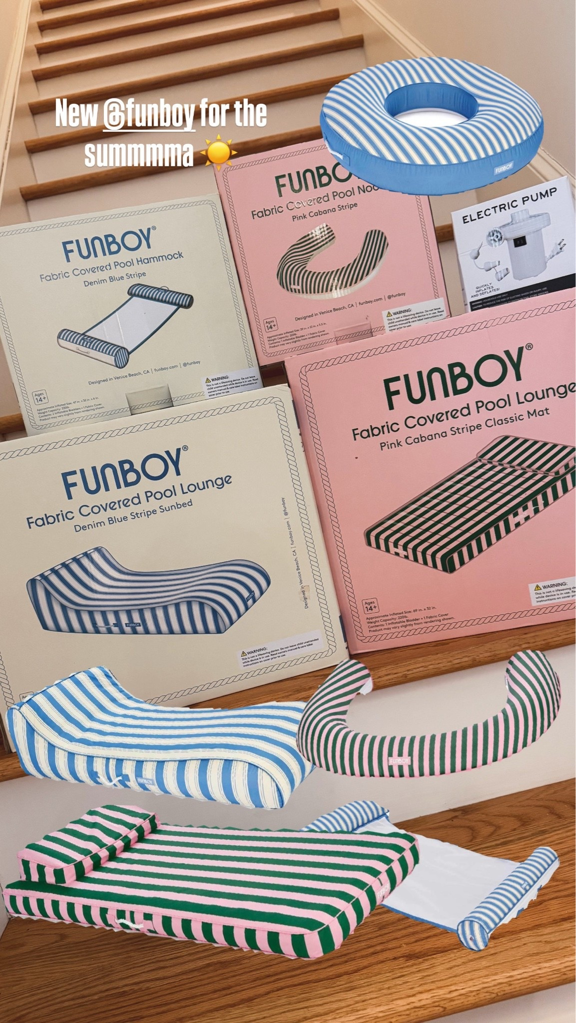 New fabric Funboy floats for the upcoming season so excited to use these.

#LTKSeasonal #LTKHome #LTKSwim