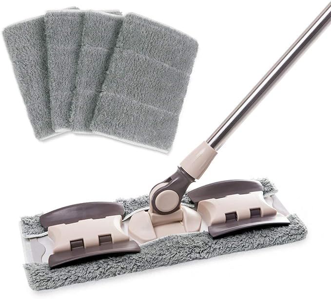 MAYSHINE - 360 Rotating - Reusable Microfiber Dust Mop for Hardwood Floors | Use Wet or Dry on Wo... | Amazon (US)