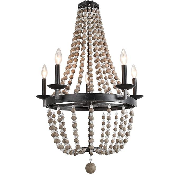LALUZ Wine Barrel Light Empire Chandelier for for Living Room, 36.2” H x 21.6 W | Amazon (US)