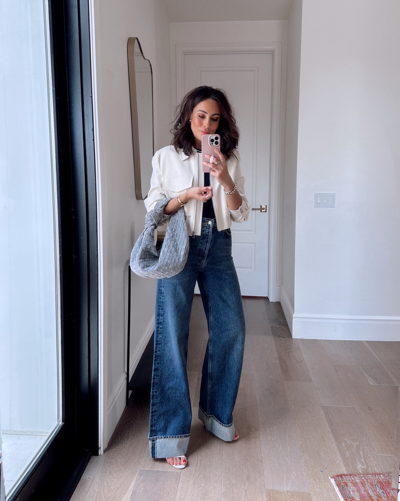 This beautiful cropped bomber jacket is on sale under $100! 🤍
Denim size down 24
Bomber size up Small 



Denim, cuffed Jean, bomber, cropped jacket, sale, mango, winter fashion, style, wide leg jeans, agolde  

#LTKSeasonal #LTKover40 #LTKsalealert