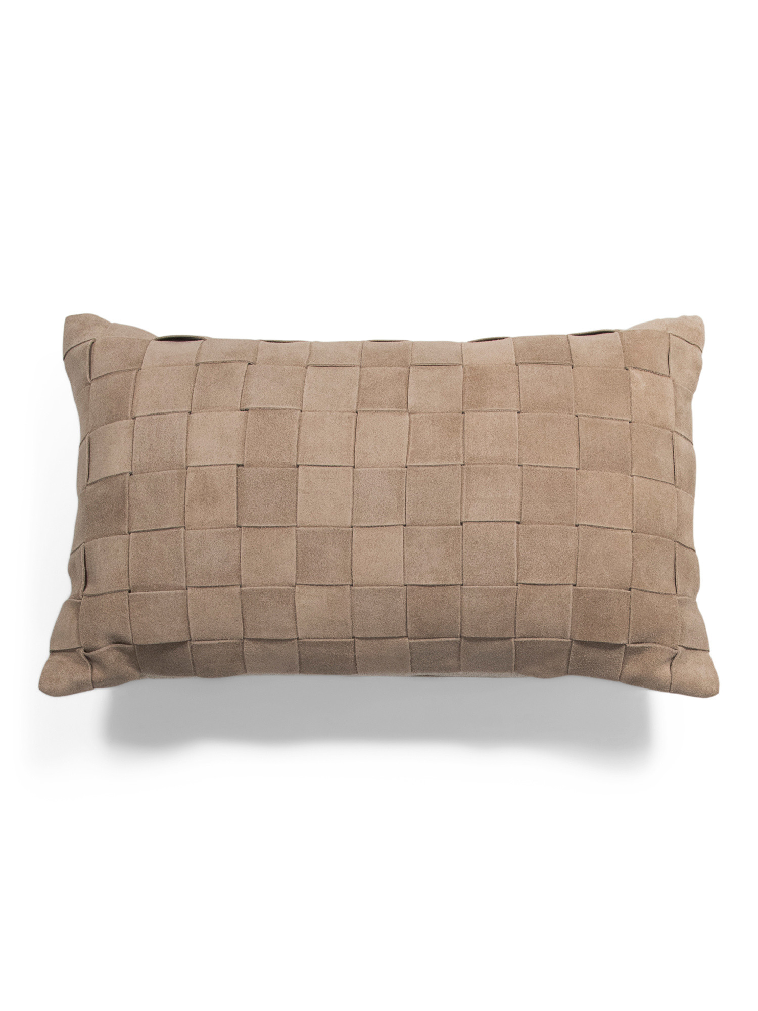 Made In India 12x20 Suede Basketweave Lumbar Pillow | TJ Maxx