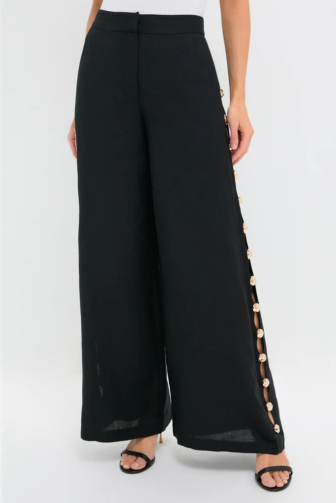 Black Cayman Wide Leg Pants | Tuckernuck (US)